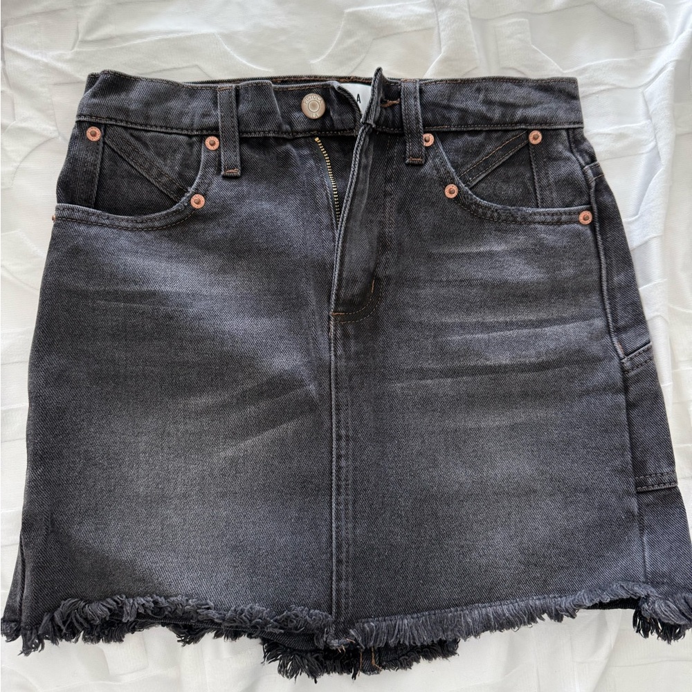 PISTOLA SIZE 24 BLACK DENIM SKIRT
